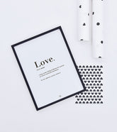 MINIMA - Affiche encadrée enfant - Love, définition (anglais)